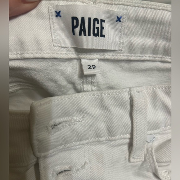 Paige Hoxton Ankle Jeans Light Ecru Size 29 - Picture 2 of 5